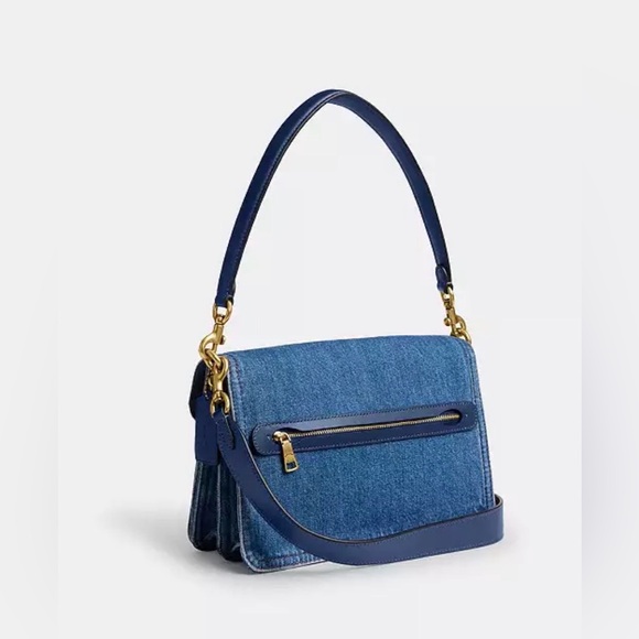 NWT Coach Chain Tabby Shoulder Bag In Denim - Picture 9 of 11